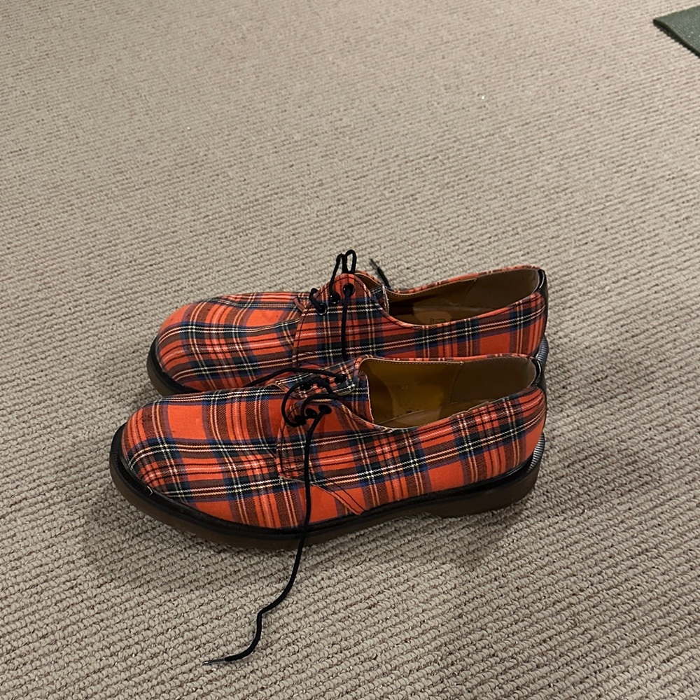 Very rare Dr. Martens Plaid Orange Men's Shoes.  Bought from Urban Outfitters.